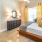 a bedroom with a large bed
